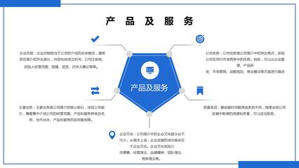 藍色商務公司企業介紹品牌推廣宣傳PPT模板